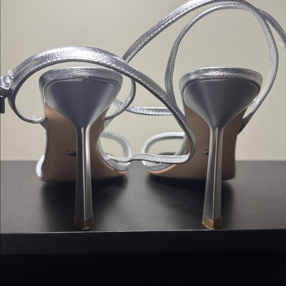 Tony Bianco Silver Nappa Metallic Heels - Picture 12 of 16